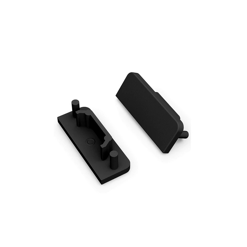 ELP Onderdeel LED-strip | end cap zonder kabelopening zwart surface 14mm (2 stuks)
