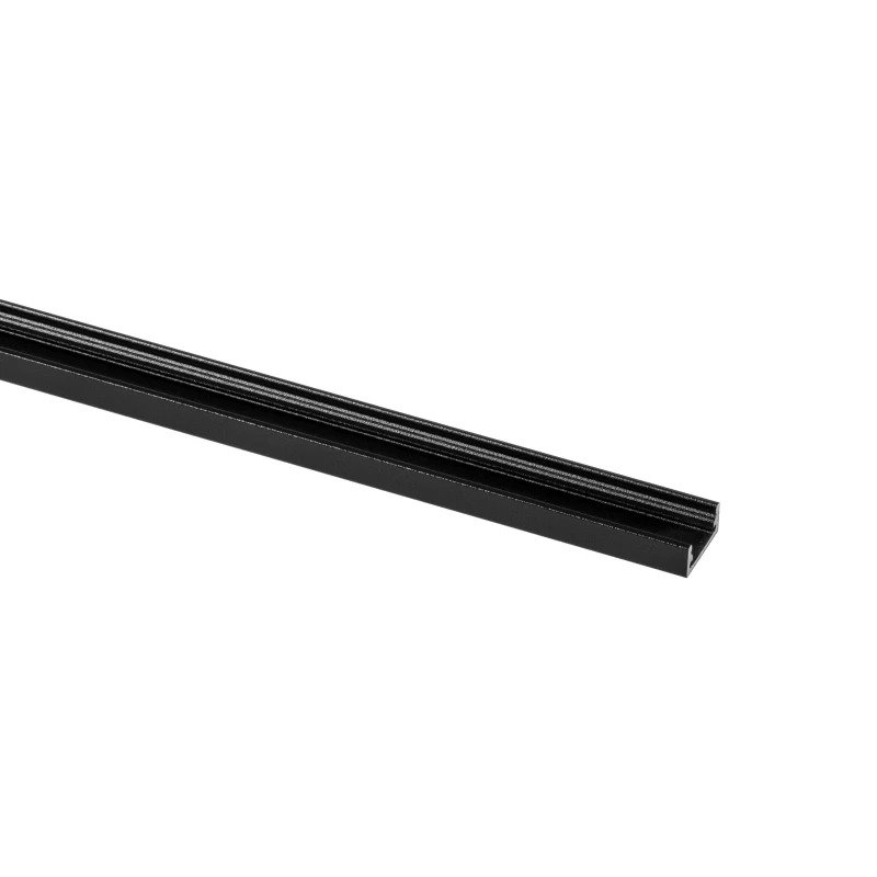 Prolumia Top Line Aluminium profiel 2m, zwart RAL 9005 mat, Opbouw, 8mm | 46291332