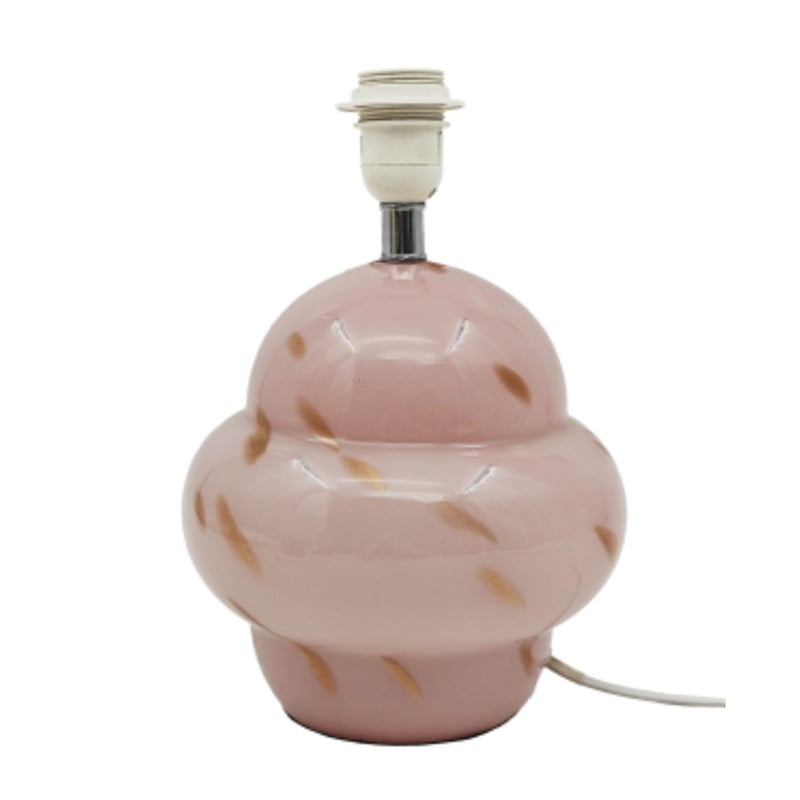 Xenos Lampvoet bobbel - roze/goud - ø21x30 cm