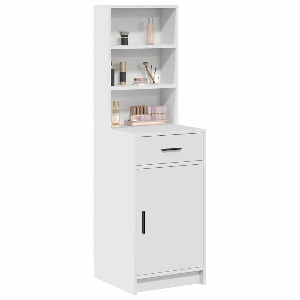 vidaXL Highboard met lade Wit 40 x 40,5 x 135 cm Bewerkt hout