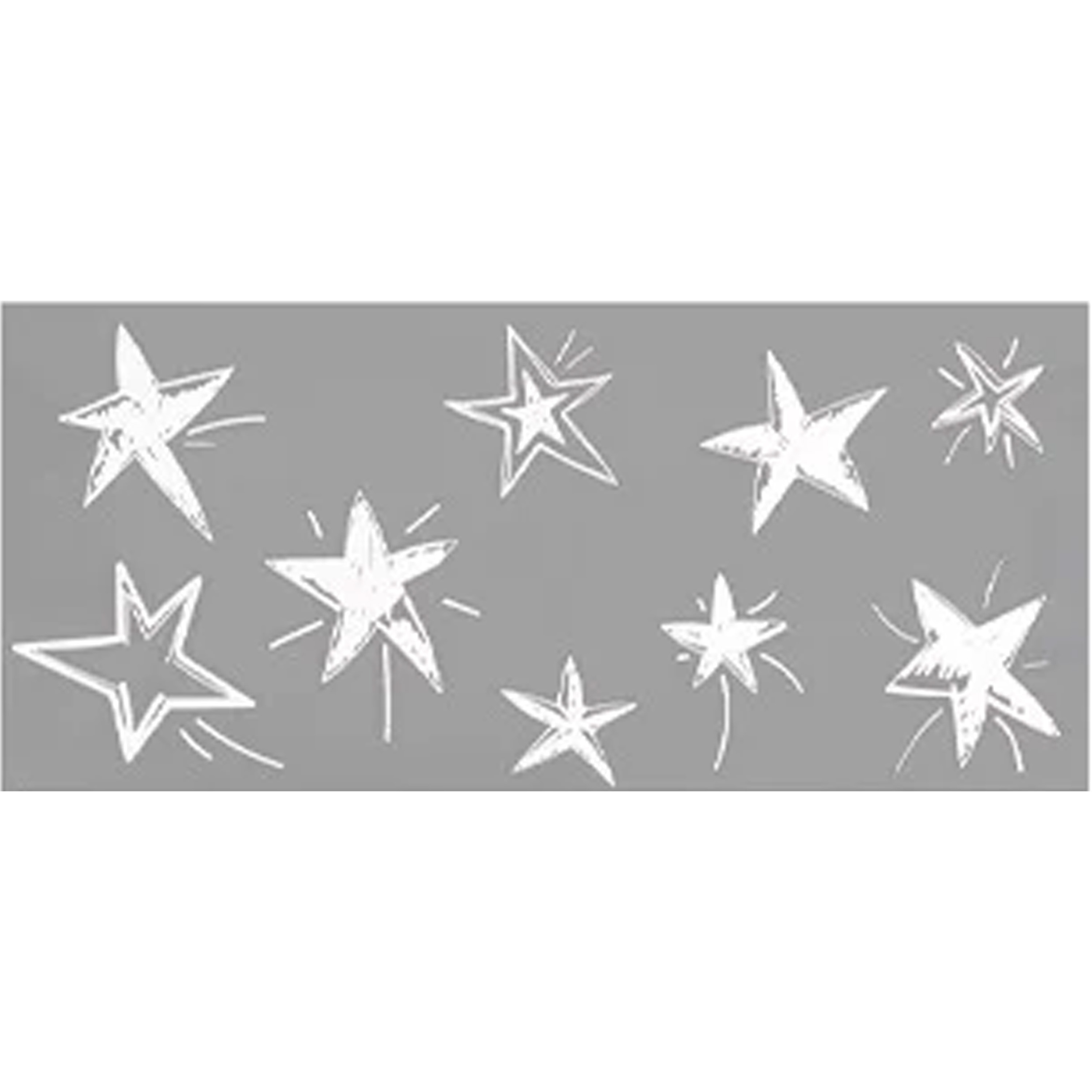 Anna's Collection Kerst raamstickers Witte sterren - vel van 23 x 49 cm - raamdecoratie -