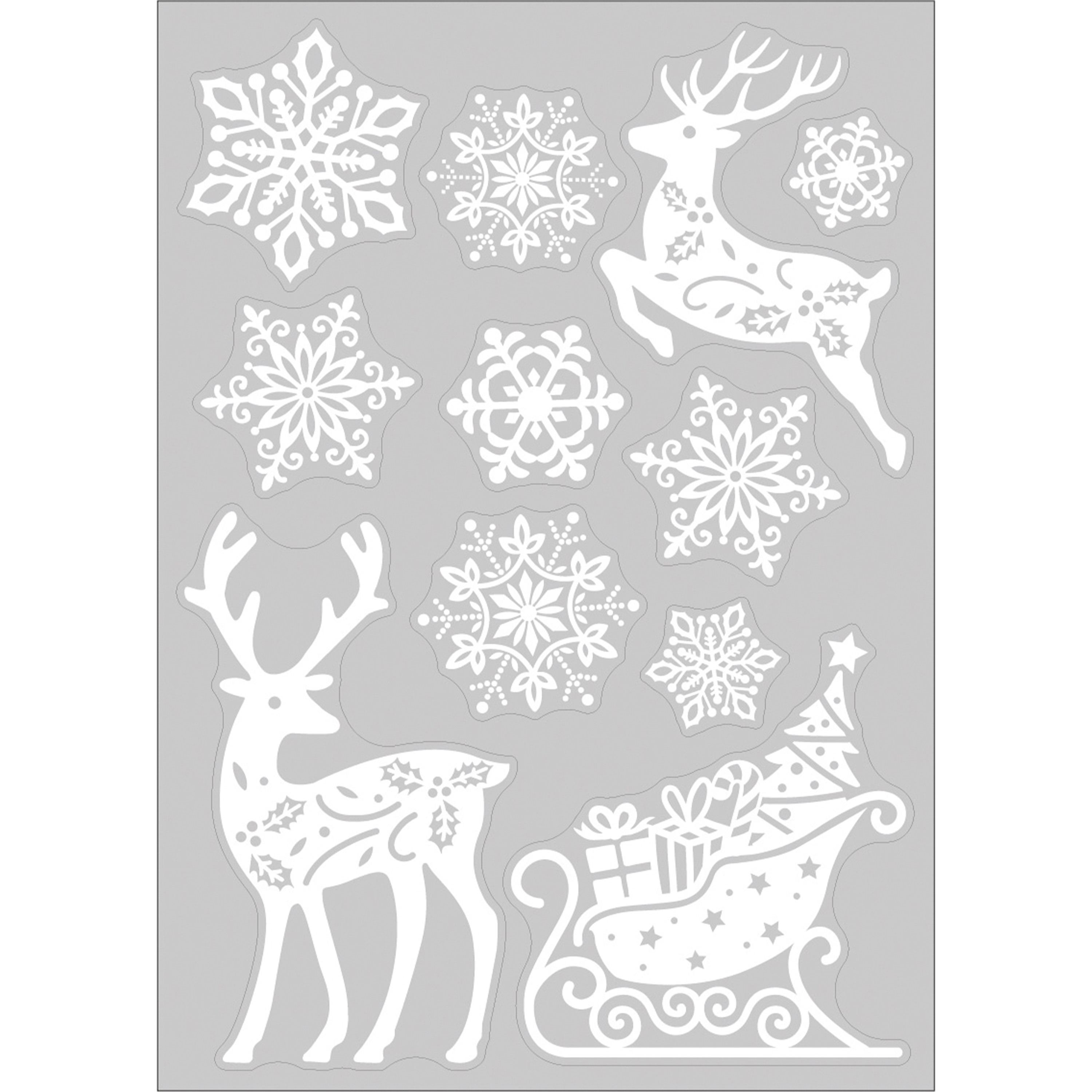 Anna's Collection Kerst raamstickers Rendier - vel van x 28 cm -