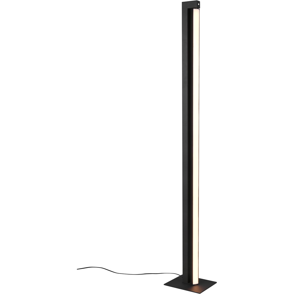 BES LED LED Vloerlamp - Trion Kero - 21W - Aanpasbare Kleur - Dimbaar - Mat Zwart - Metaal
