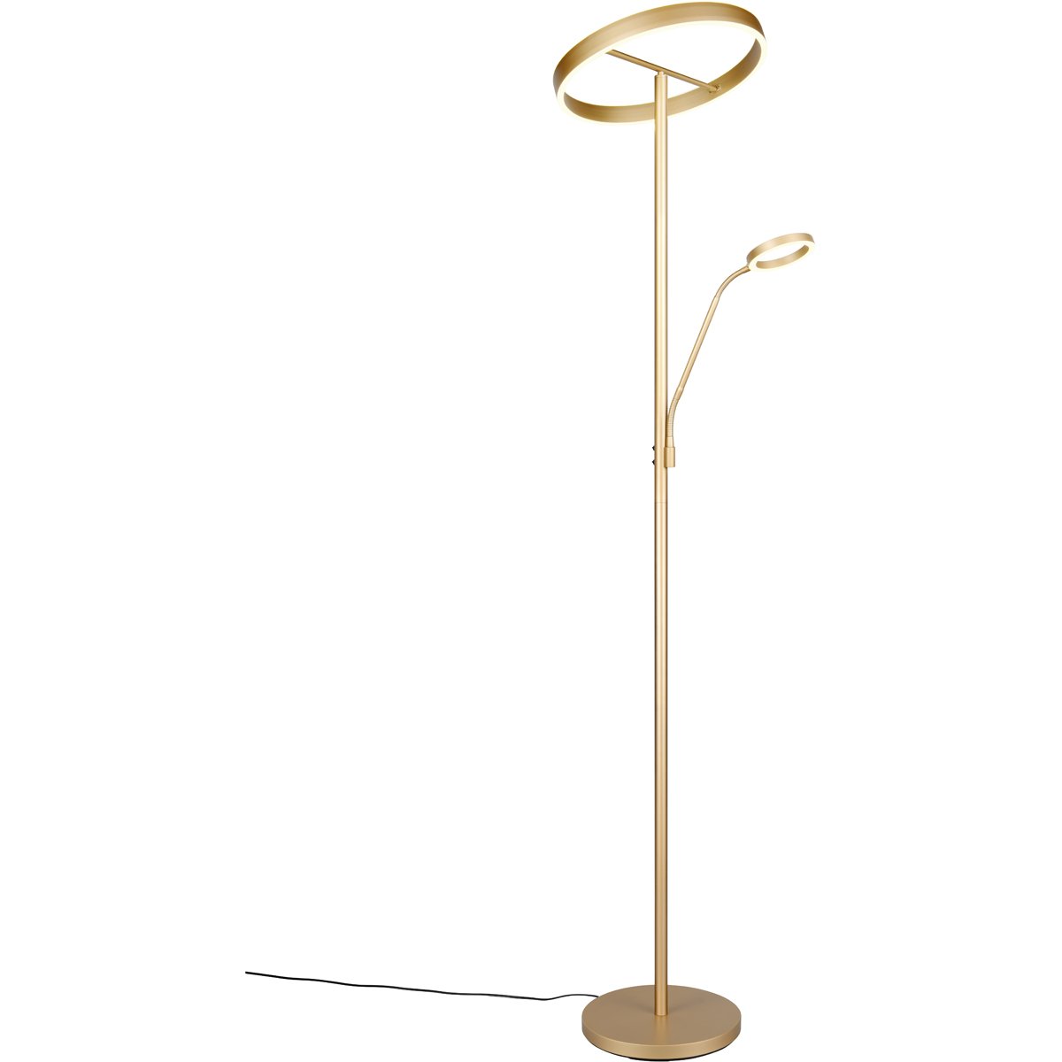 BES LED LED Vloerlamp - Trion Sillie - 44.5W - Aanpasbare Kleur - Dimbaar - Goud - Metaal