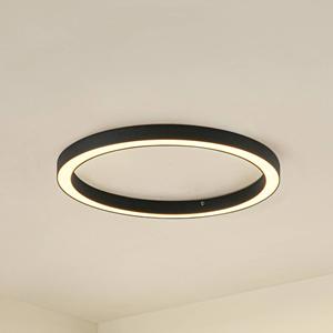 Lucande LED-Deckenlampe Neor, schwarz, &Oslash; 60 cm, CCT, dimmbar