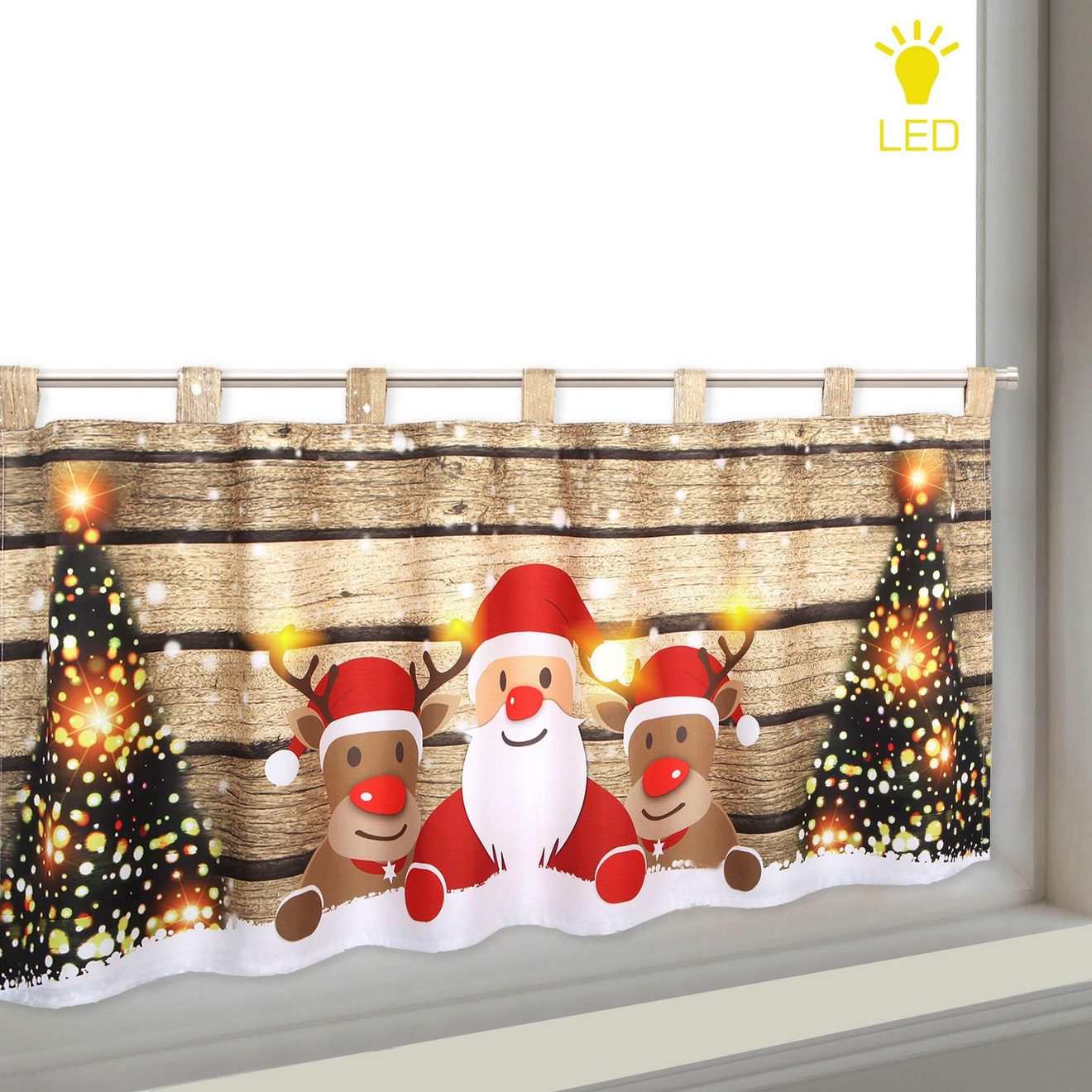Delindo Lifestyle Valletje WEIHNACHTS-TEAM HxB: 45x120, met ledverlichting (1 stuk)
