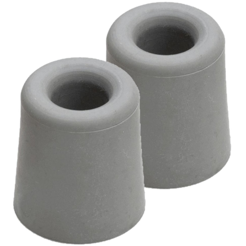 Merkloos 4x stuks deurstopper / deurbuffer rubber grijs 4,8 x 3,7 cm -