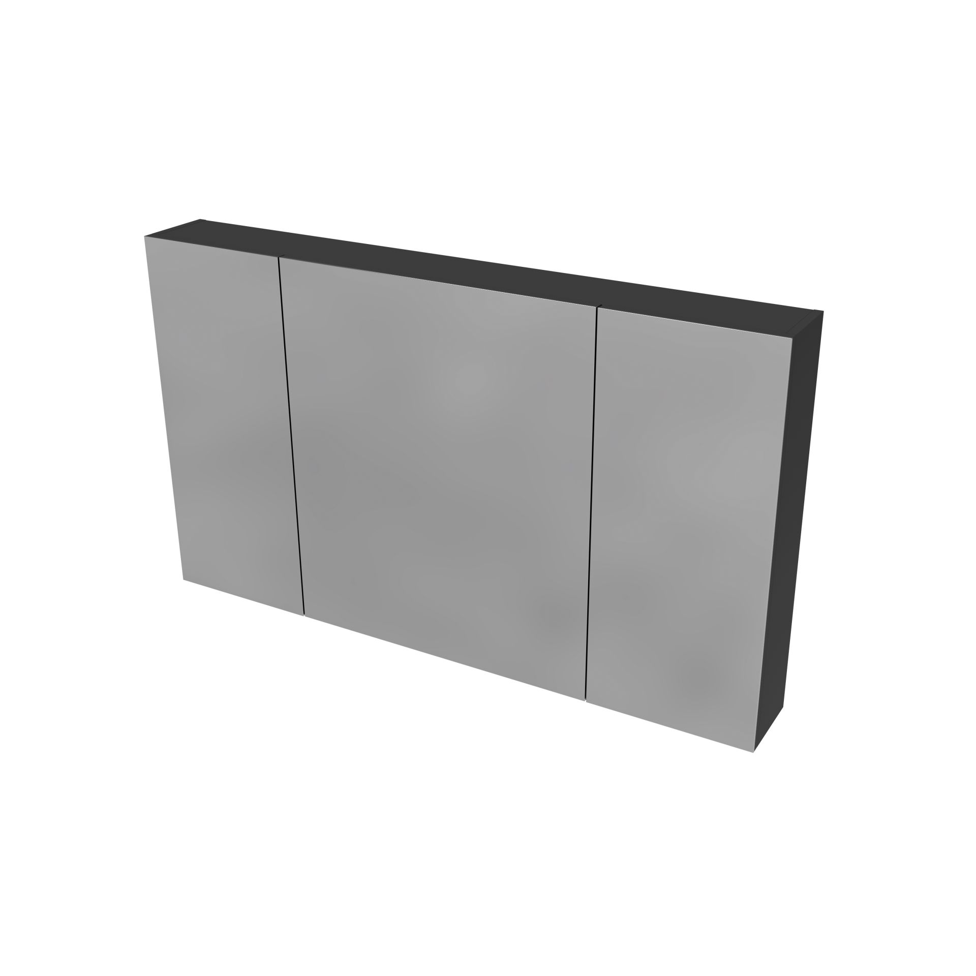 <QuerySet [<AttributeOption: Creavit>]> Creavit spiegelkast 120 x 70 x 15 cm 6 legplanken Mat zwart