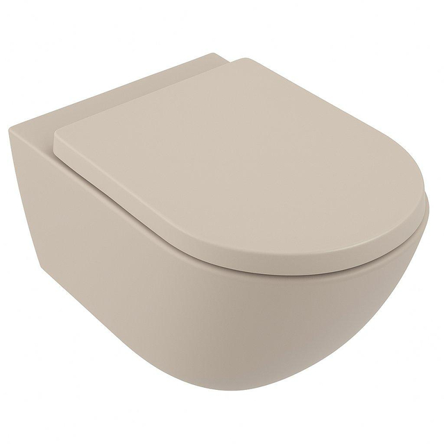 Villeroy & Boch Subway 3.0 Wandcloset Pack - 56cm - zonder spoelrand - diepspoel - twistflush - softclose en quickrelease zitting - ceramic+ - almond (beige) SW917947 / SW762366