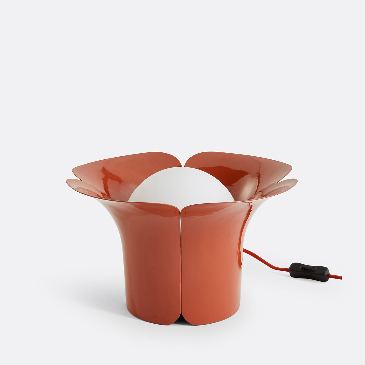 LA REDOUTE INTERIEURS Lamp in tulpvorm, staalmetaal en opaline, Tessen