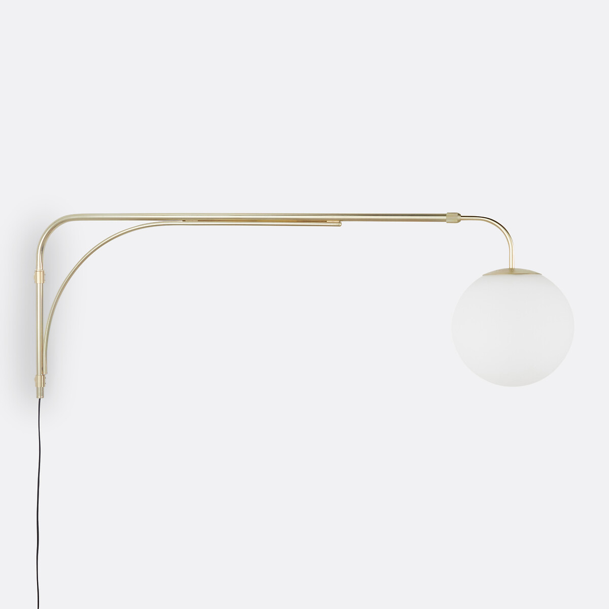 LA REDOUTE INTERIEURS Wandlamp in messing en opaline glas, Moricio