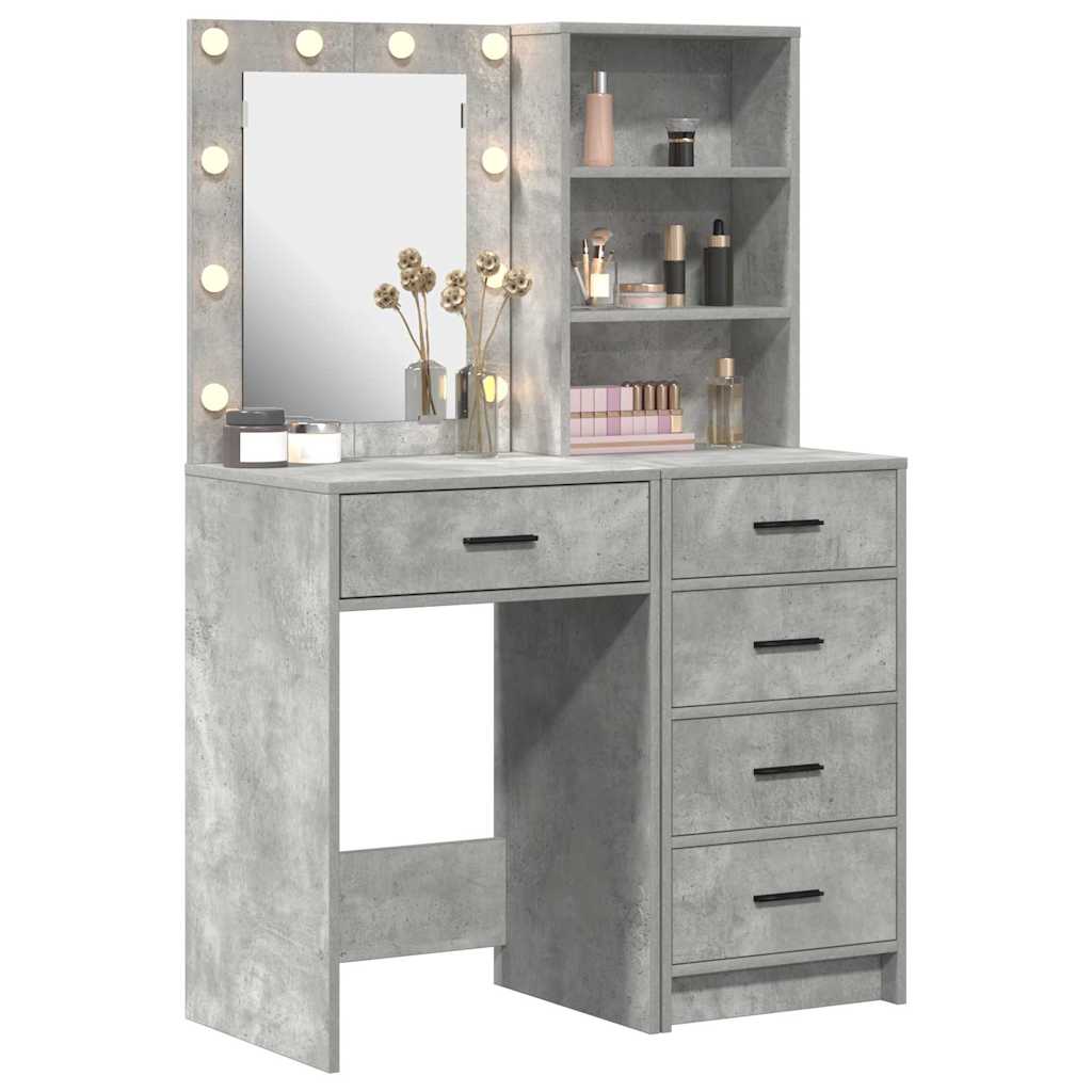 vidaXL Plafondtafel met lade 2 pcs Grijs 50 x 41 x 135 cm Bewerkt hout