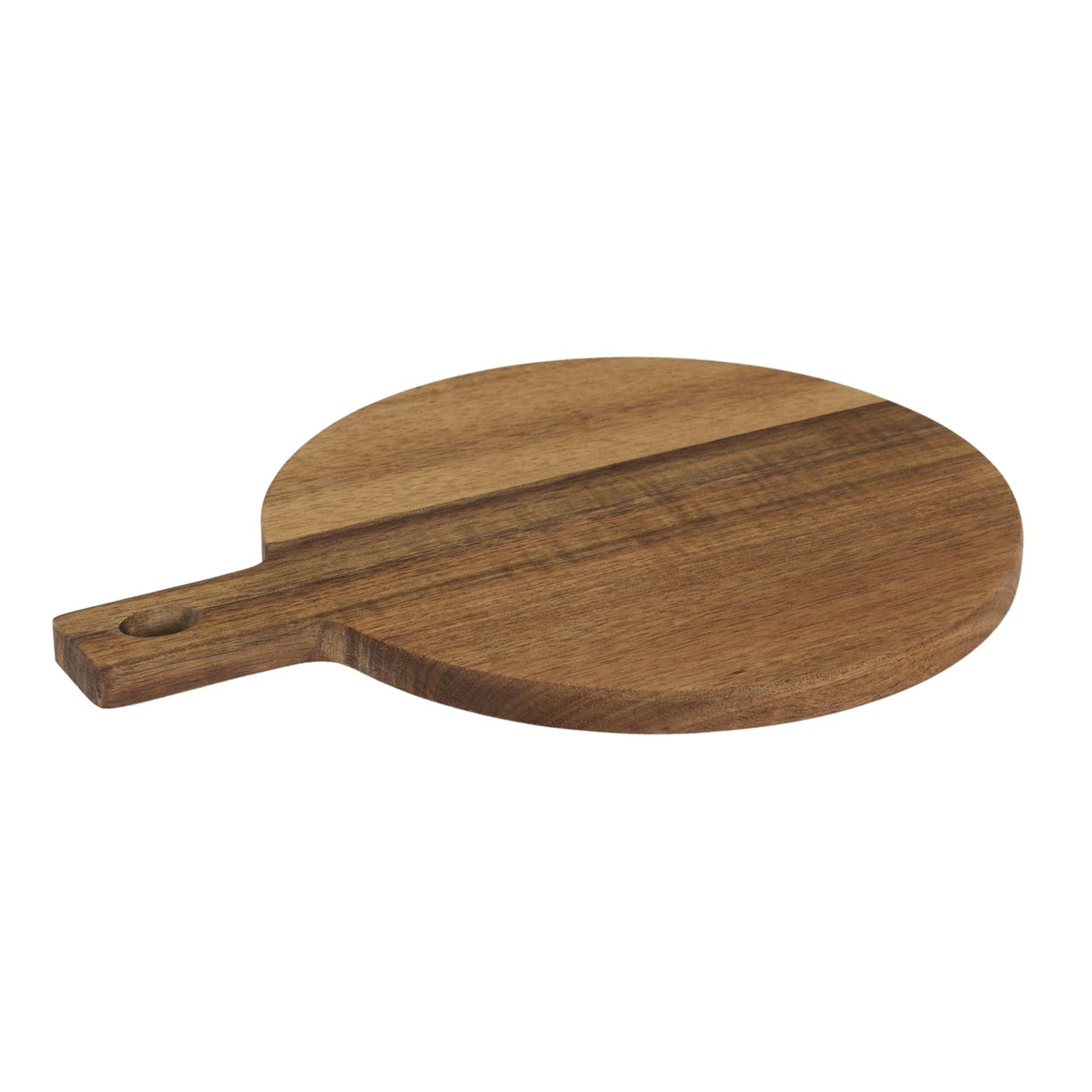 Home Deco Factory Serveerplank - acacia hout - D26 cm - rond - borrelplank/kaasplank -