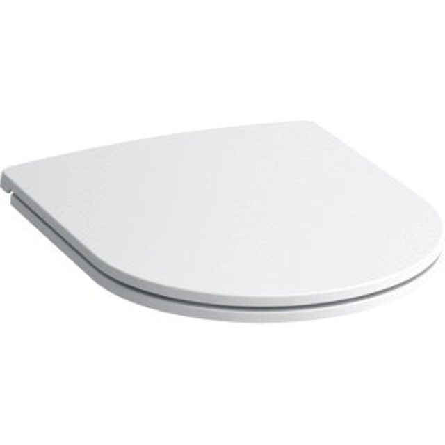 Laufen closetzitting slim 37.4x44.3x5.3cm met deksel afneembaar systeem duroplast wit h8989650000001
