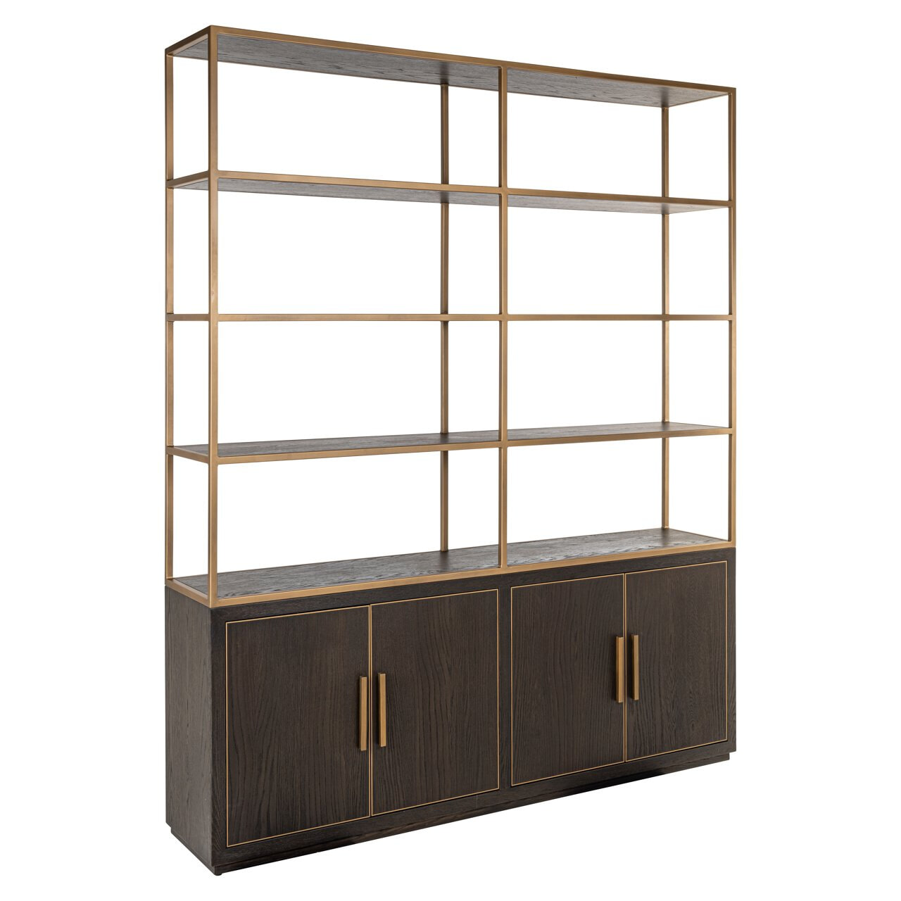 Richmond Interiors Richmond Wandkast Carter Eiken en metaal, 220 x 180cm - Bruin