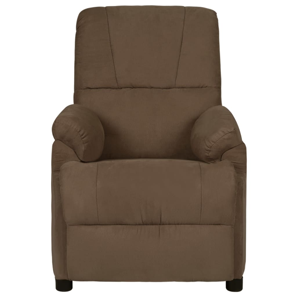 vidaXL Massagestoel microvezelstof bruin