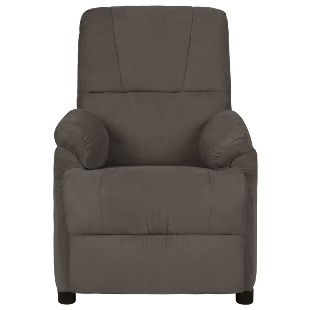vidaXL Massagestoel microvezelstof donkergrijs