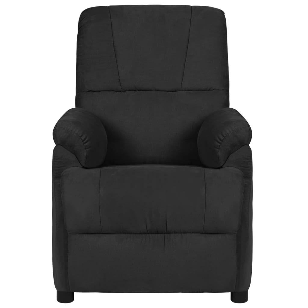vidaXL Massagestoel microvezelstof zwart