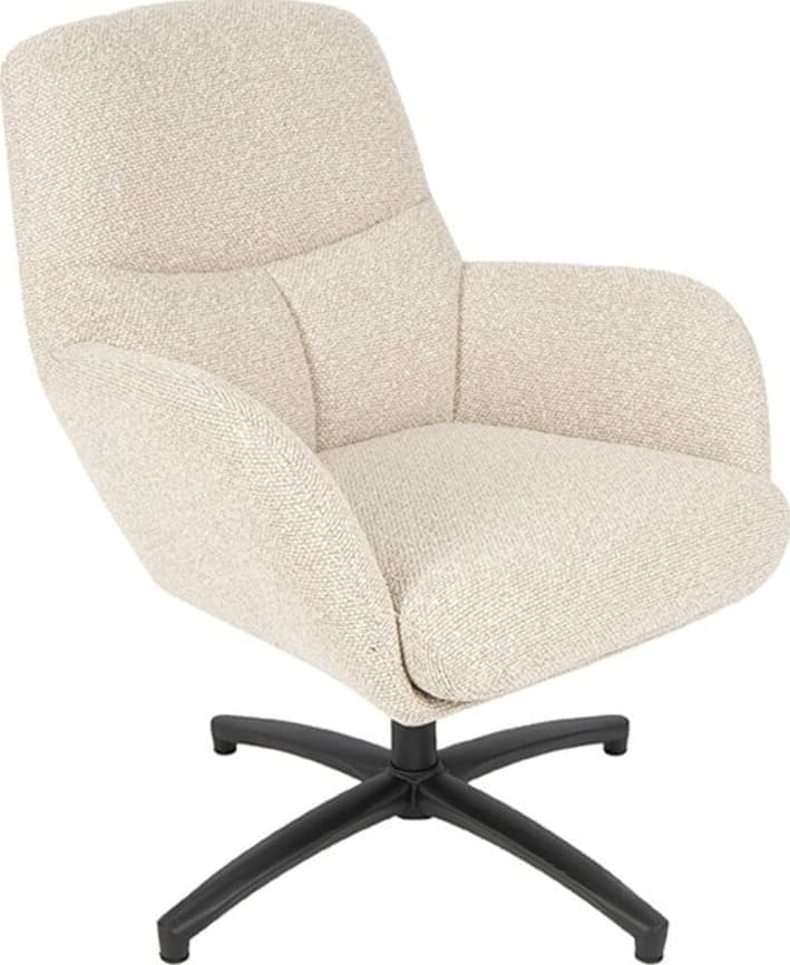 LABEL51 | Fauteuil Chill Zone - Naturel - Boucle | Zitmeubels woonkamer | Draaifauteuil