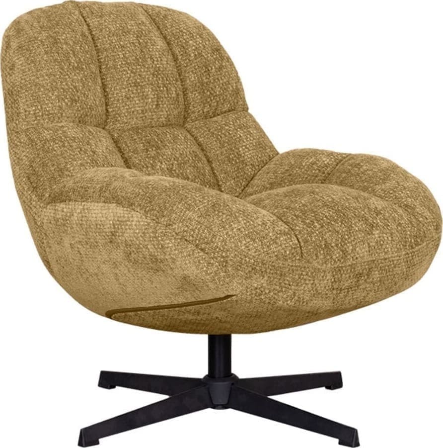 LABEL51 | Fauteuil Huxley - Brass - Elite | Zitmeubels woonkamer | Draaifauteuil