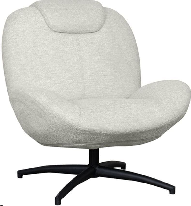 LABEL51 | Fauteuil Clayton - Naturel - Stof | Zitmeubels woonkamer | Draaifauteuil