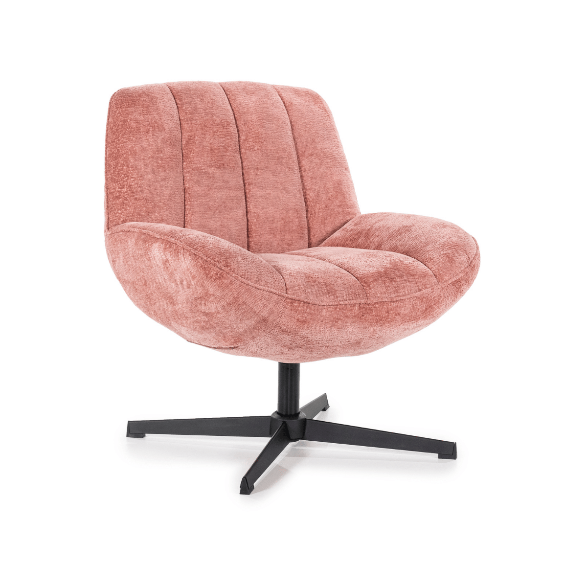 By-Boo | Fauteuil Derby - Old Pink | Zitmeubels woonkamer | Draaifauteuil