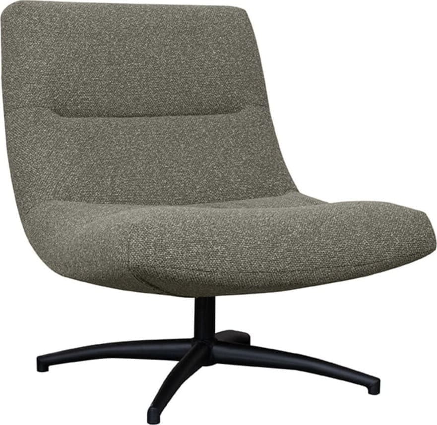 LABEL51 | Fauteuil Calix - Truffel grijs - Boucle | Zitmeubels woonkamer | Draaifauteuil