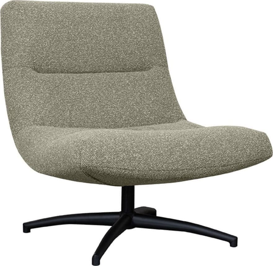 LABEL51 | Fauteuil Calix - Naturel - Boucle | Zitmeubels woonkamer | Draaifauteuil