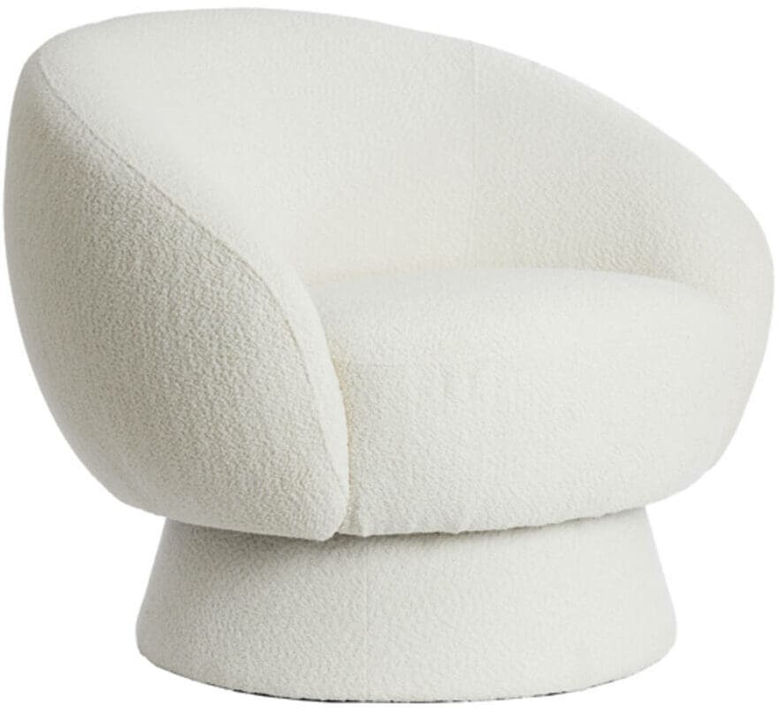 Light&Living | Fauteuil Avoria - Bouclé Crème | Zitmeubels woonkamer | Draaifauteuil