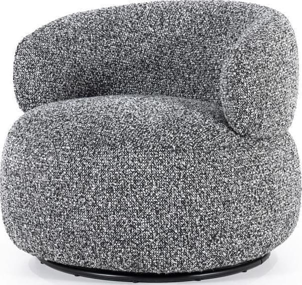 Eleonora | Fauteuil Maeve - Zwart Maywood | Zitmeubels woonkamer | Draaifauteuil