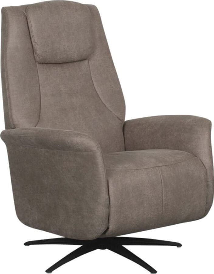 LABEL51 | Fauteuil Stockholm - Taupe - Micro Suede - One Size | Zitmeubels woonkamer | Relaxfauteuil