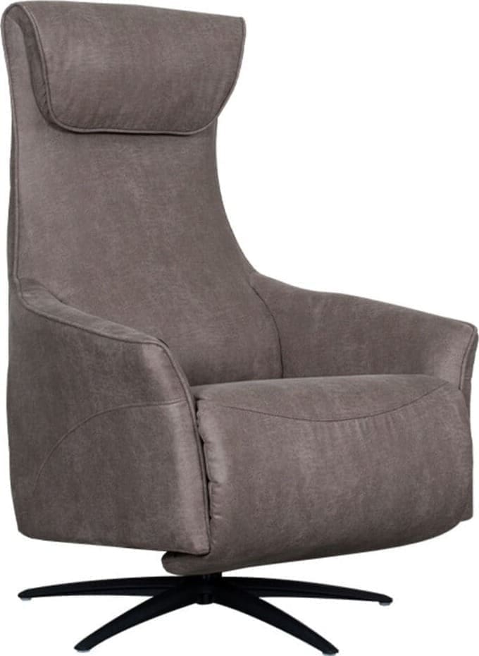 LABEL51 | Fauteuil Lund - Taupe - Micro Suede | Zitmeubels woonkamer | Relaxfauteuil