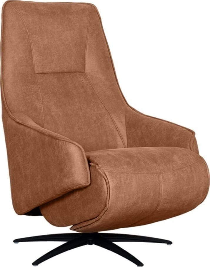 LABEL51 | Fauteuil Odense - Cognac - Micro Suede | Zitmeubels woonkamer | Relaxfauteuil