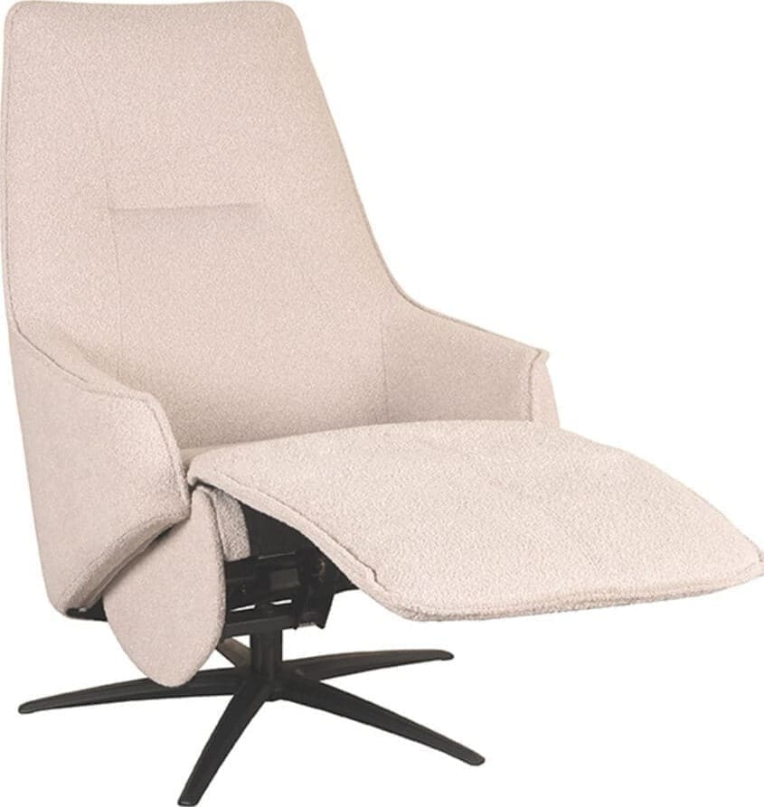 LABEL51 | Fauteuil Odense - Naturel - Boucle - Elektrische | Zitmeubels woonkamer | Relaxfauteuil
