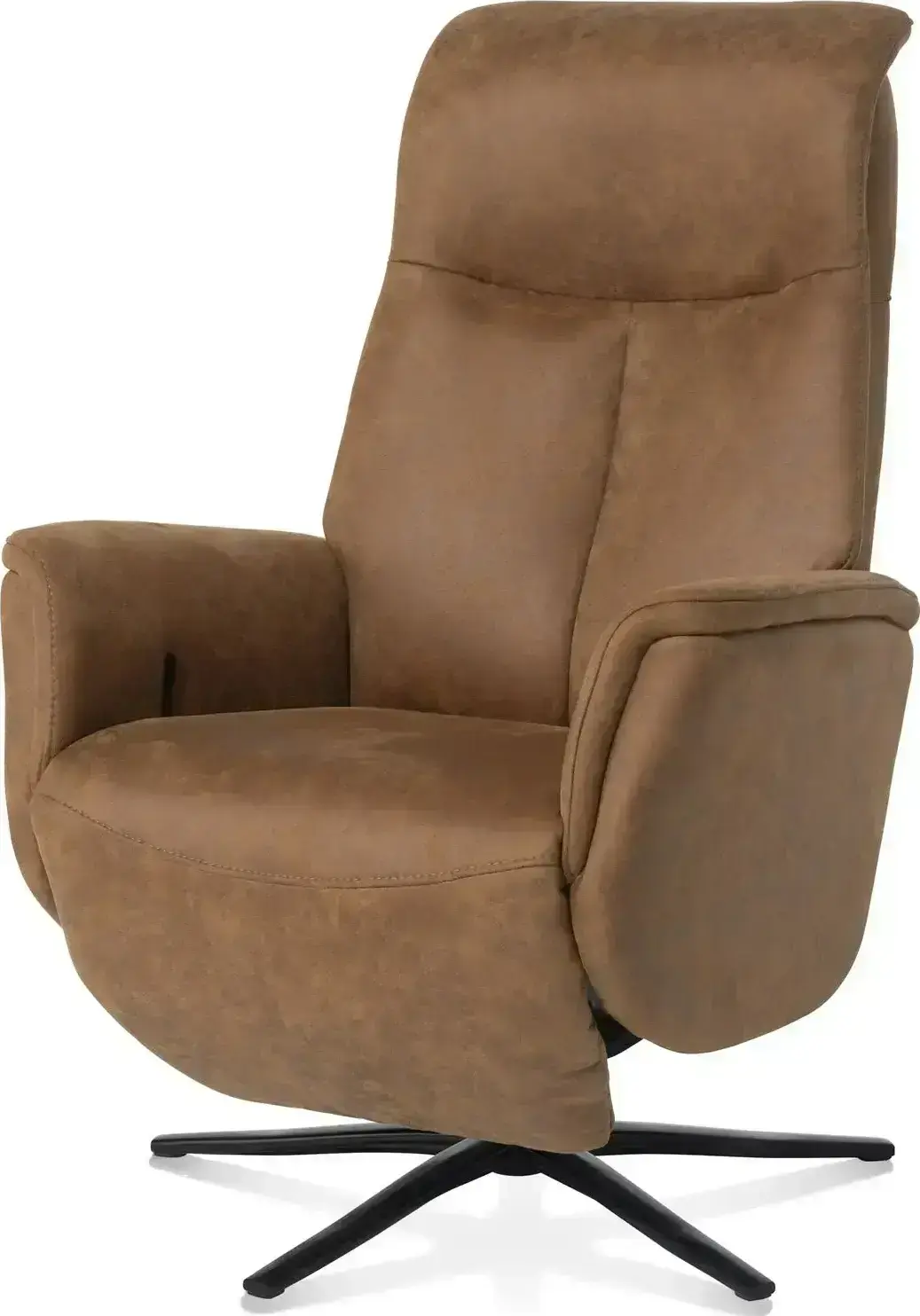 Henders en Hazel | Nocara relax-fauteuil - manueel - zwarte poot - vaste hoofdsteun - stof Oregon - desert | Zitmeubels woonkamer | Relaxfauteuil
