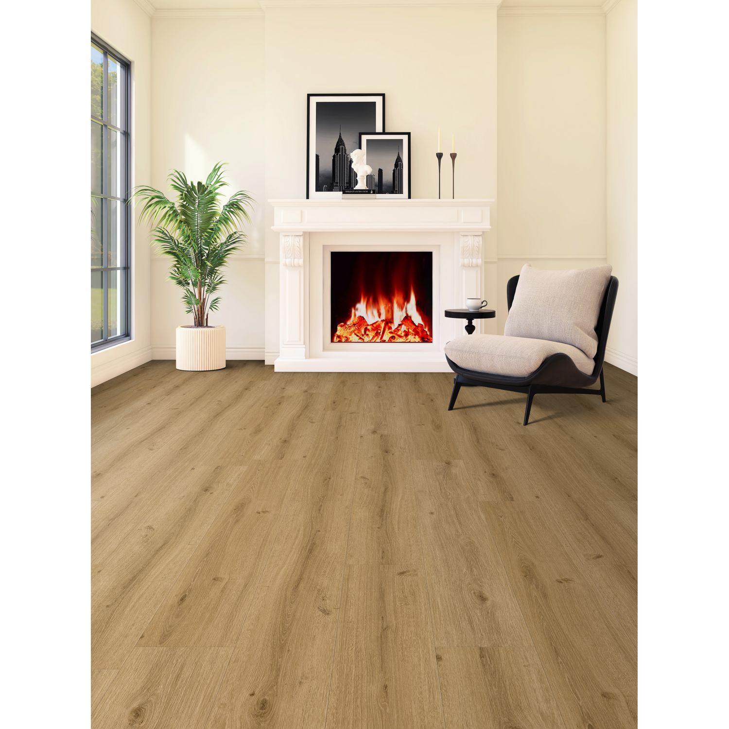 Praxis Pvc-vloer Design - Naturel Eik - 4-zijdige Micro V-groef - Waterproof - 5mm - 2,235m²