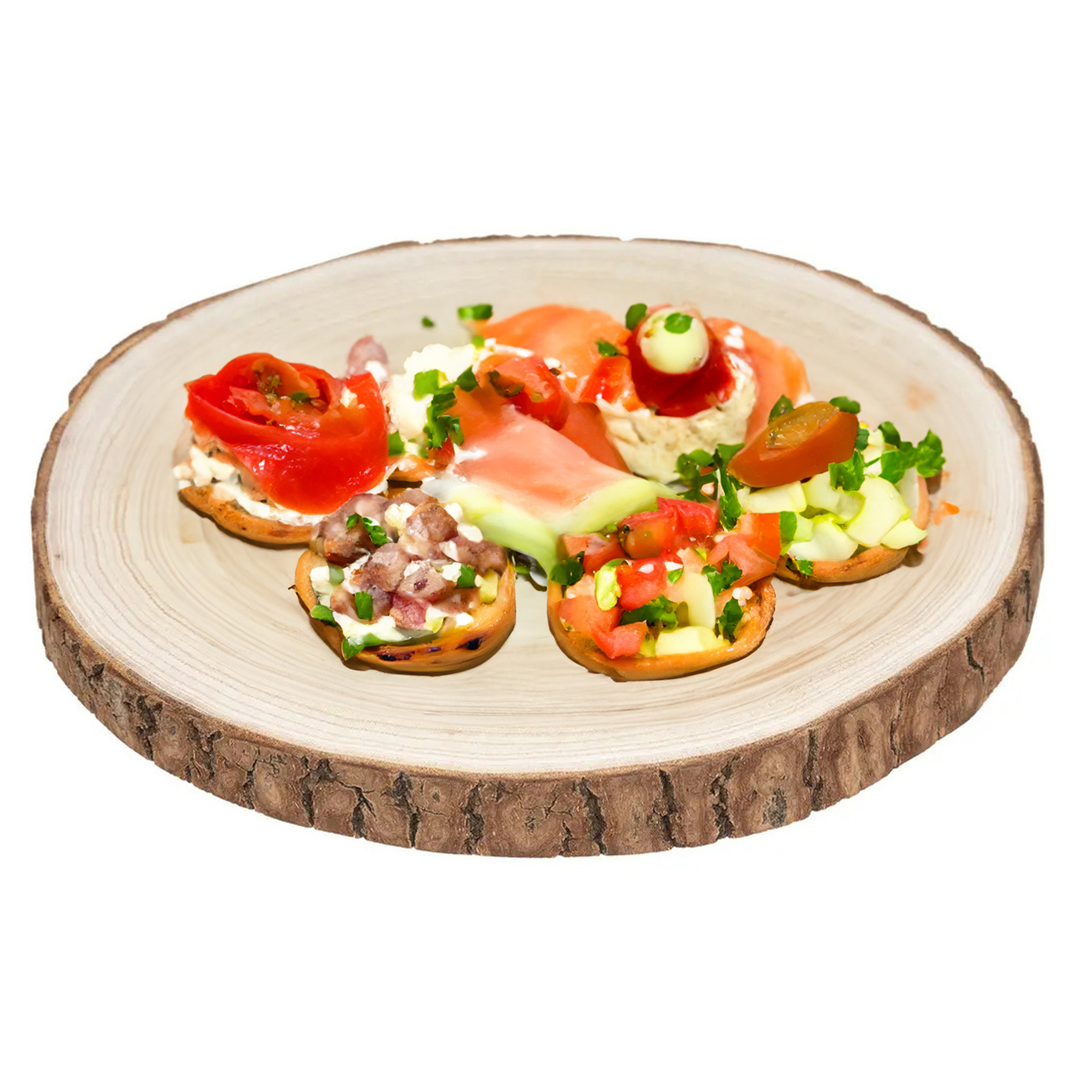 5five kaarsen plateau - boomschijf - met schors - Dia 28 cm - rond - schotel - onderzetter -