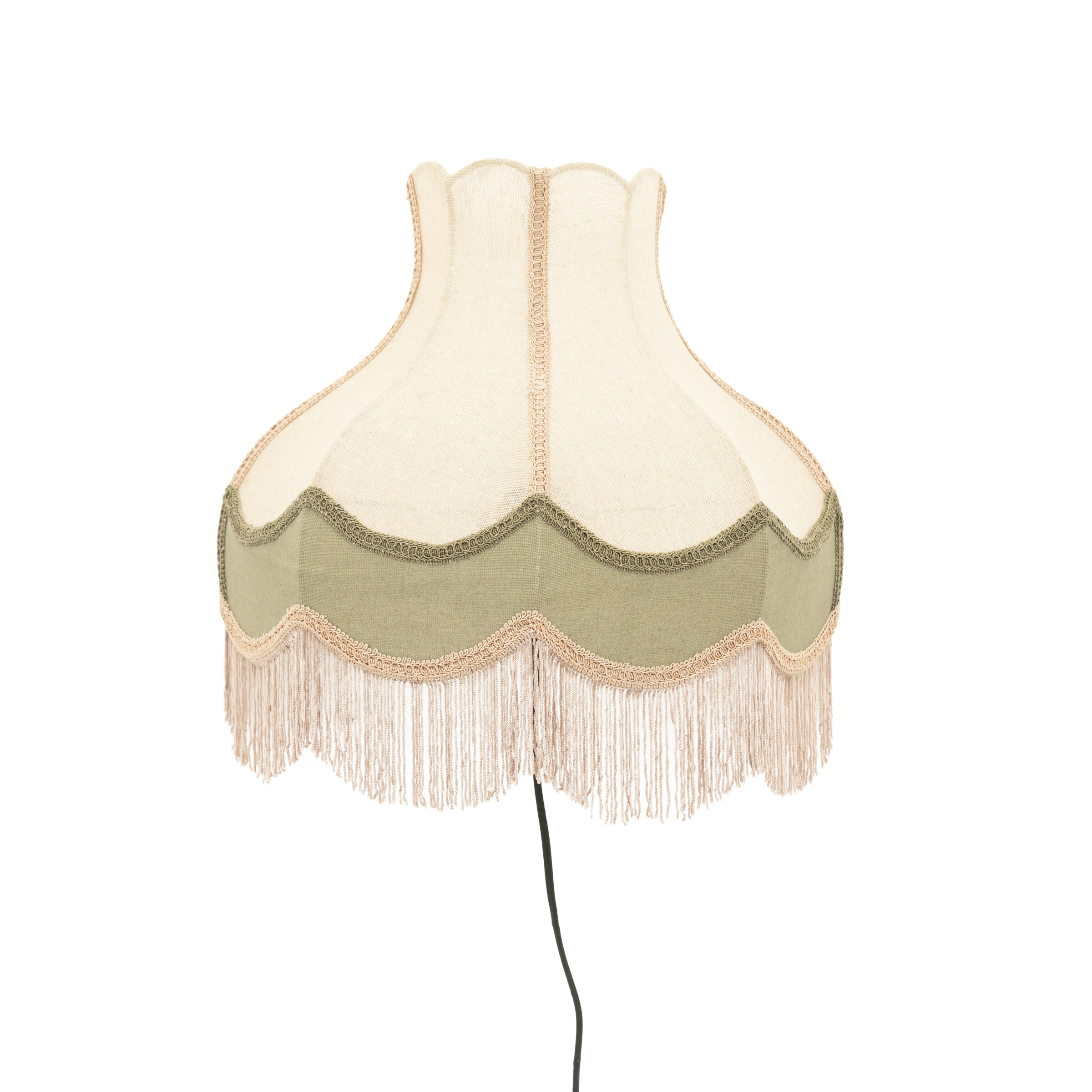 By-Boo Wandlamp Fringaloo Katoen en jute - Groen