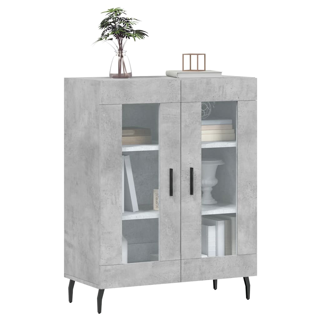 vidaXL Dressoir 69,5x34x90 cm bewerkt hout betongrijs