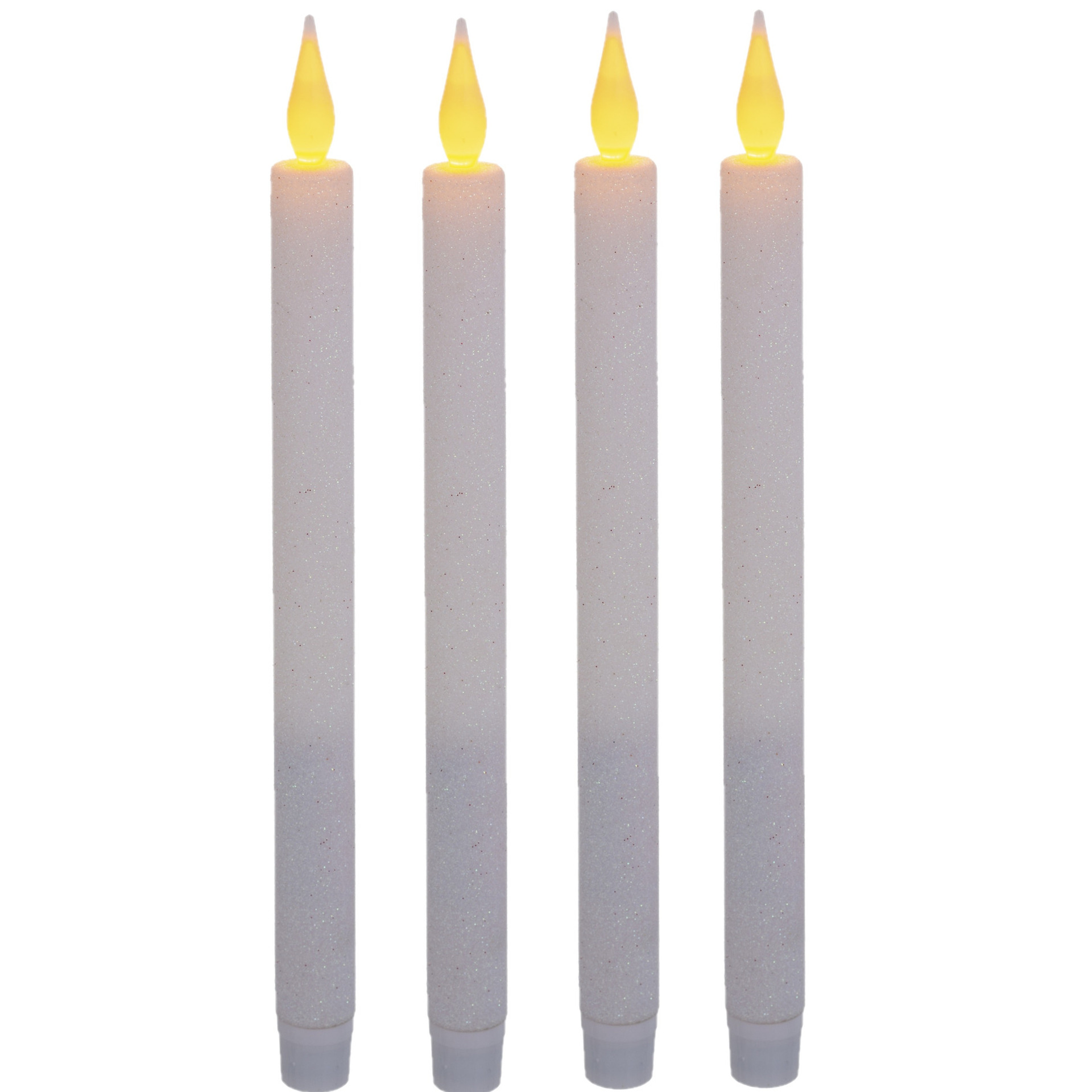 Feeric lights & Christmas Feeric lights and christmas LED dinerkaarsen - 4x stuks - wit - 28 cm - dunne kaarsen - kerst -