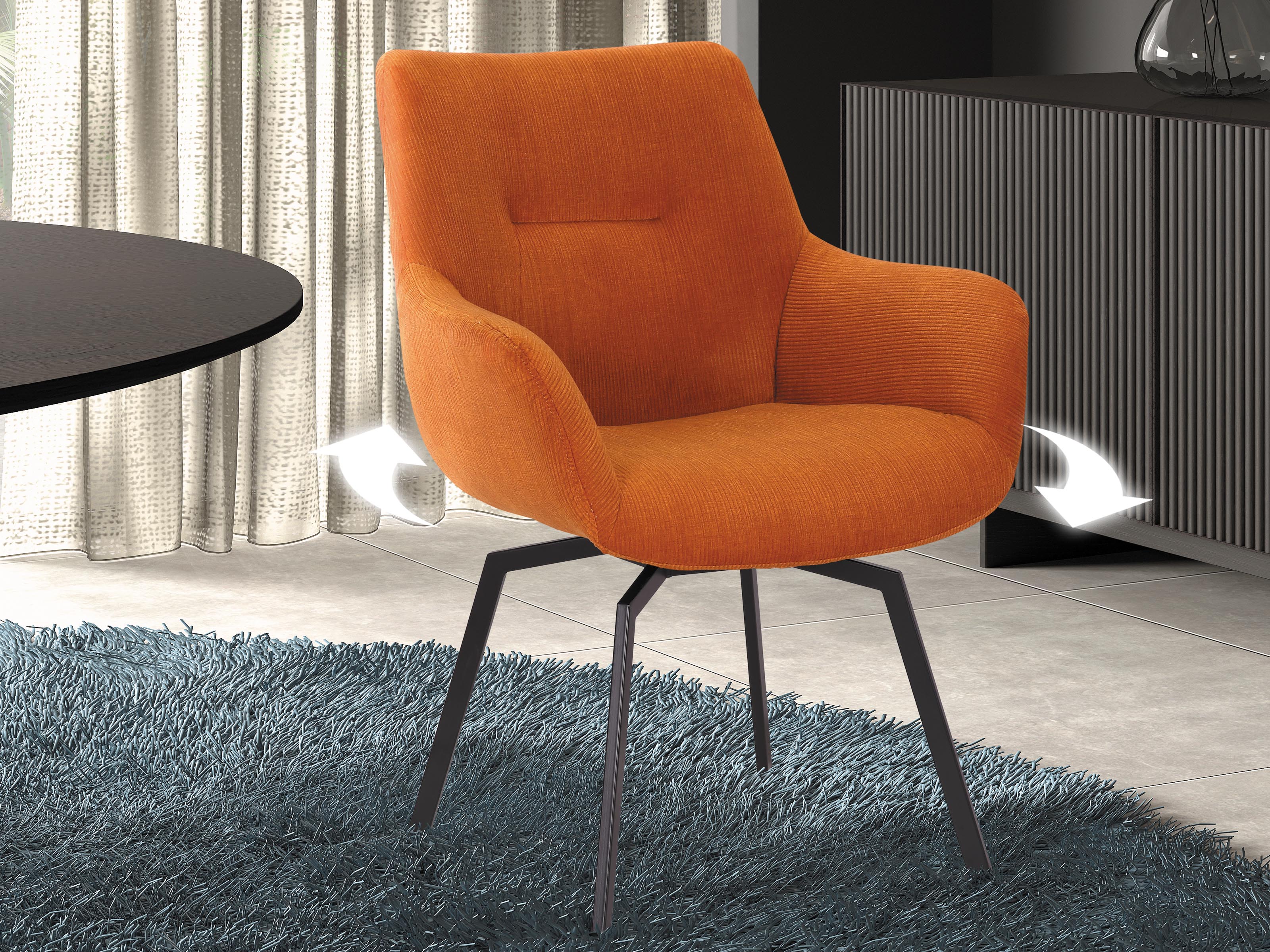Mobistoxx Draaistoel MODIL oranje