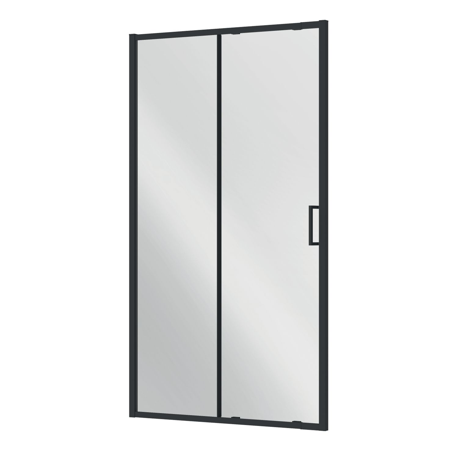 Allibert  Douche Schuifdeur Lonso 130-140 X 200cm - Zwart Profiel - 8 Mm Helder Glas