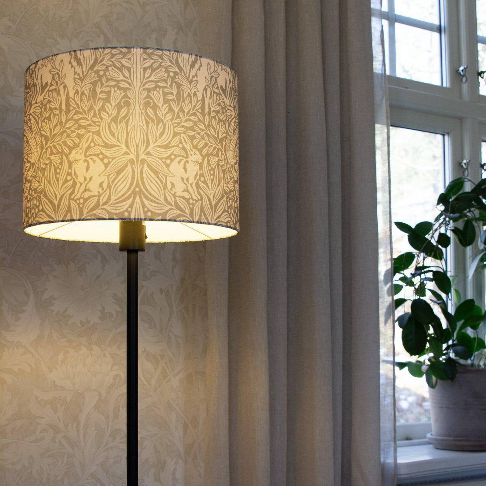 PR Home Vloerlamp Amy, Eldertree groen/zwart, hoogte 150 cm, E27