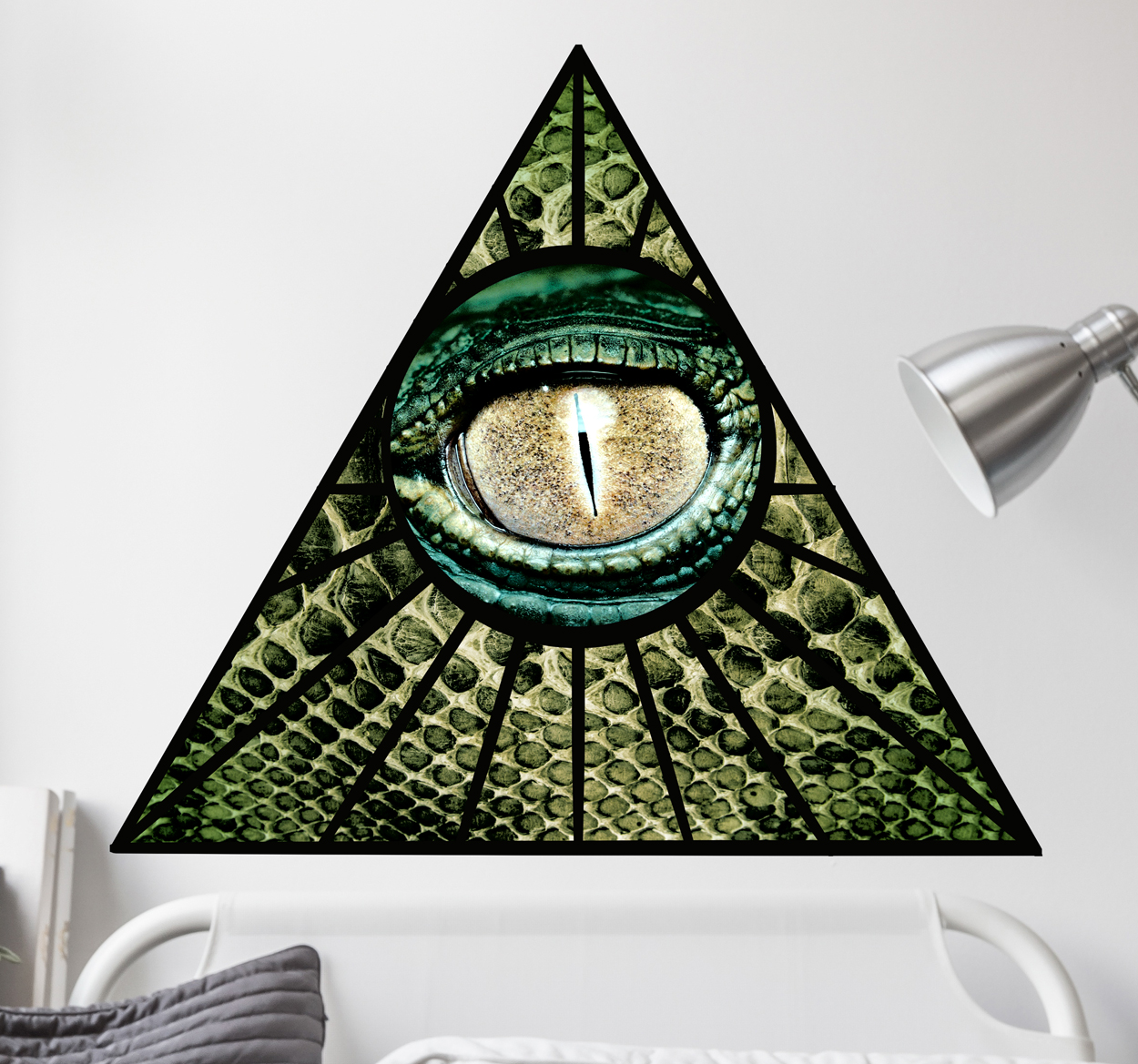 Tenstickers Muursticker Illuminati Reptiel Oog