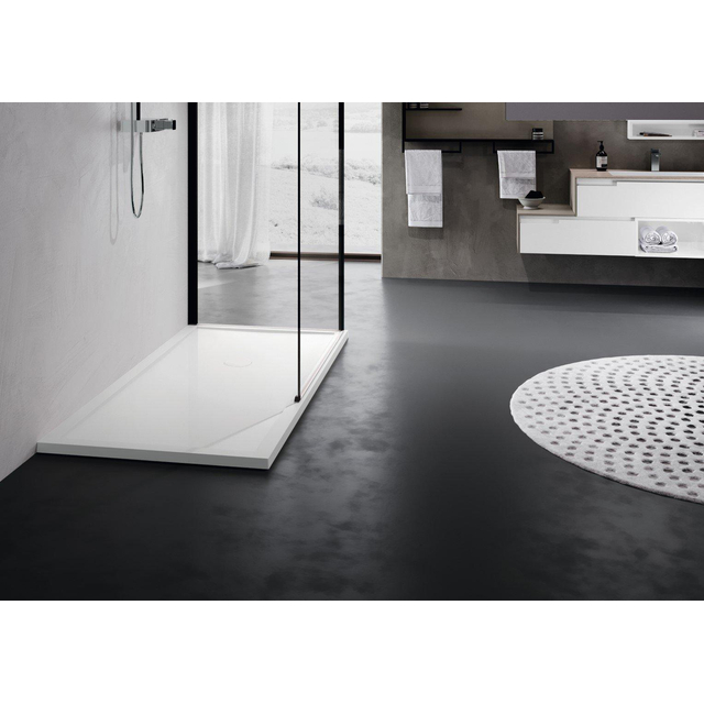 Novellini Olympic Plus douchebak acryl rechthoekig 140x100x12.5cm incl. poten en sifon wit OL140101130