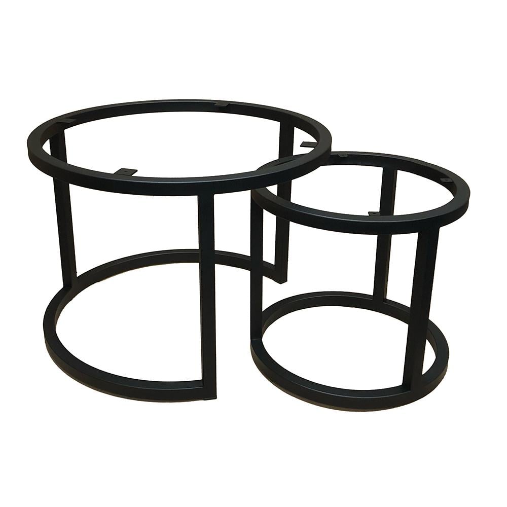 Furniture Legs Europe Salonset zwart rond Ø 40 cm, hoogte 37 cm en Ø 60 cm en hoogte 43 cm