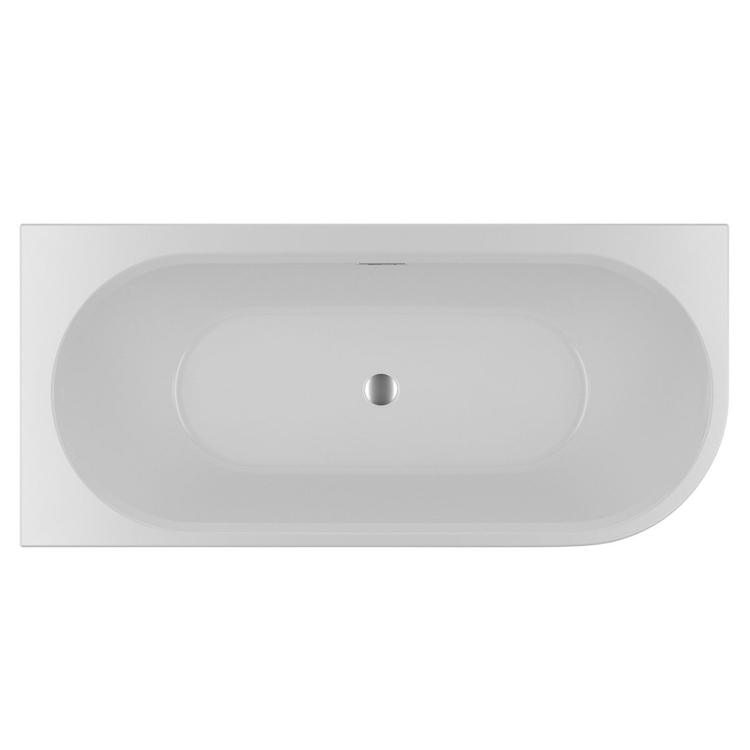 Riho Ligbad Halfvrijstaand  Desire Corner Rechts 170x77x60 Acryl Mat Wit met LED Verlichting