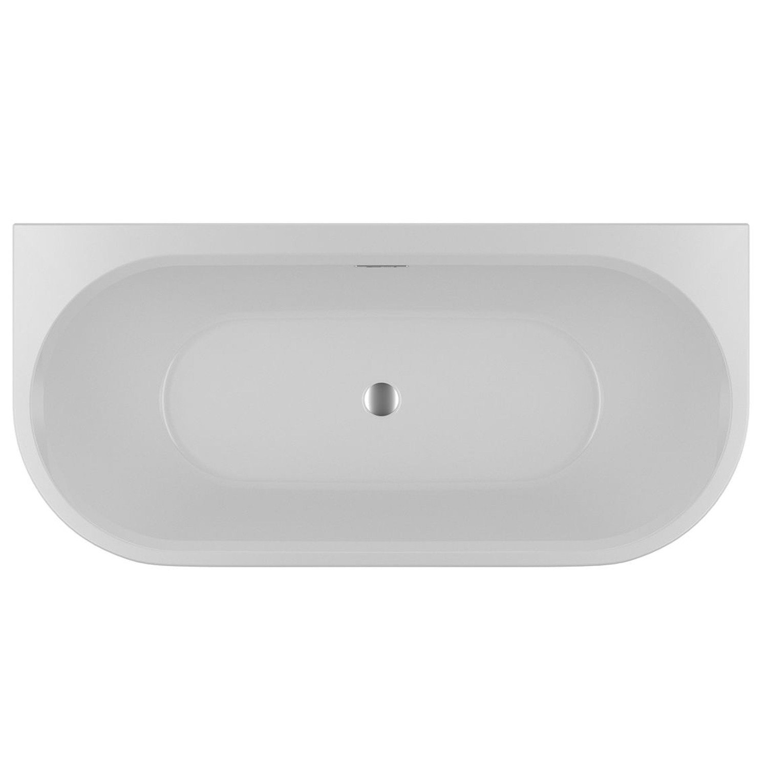 Riho Ligbad Halfvrijstaand  Desire B2W Back to Wall 180x84x60 Acryl Mat Wit met Fall Overloop en LED Verlichting Incl. Sifon & Pootset