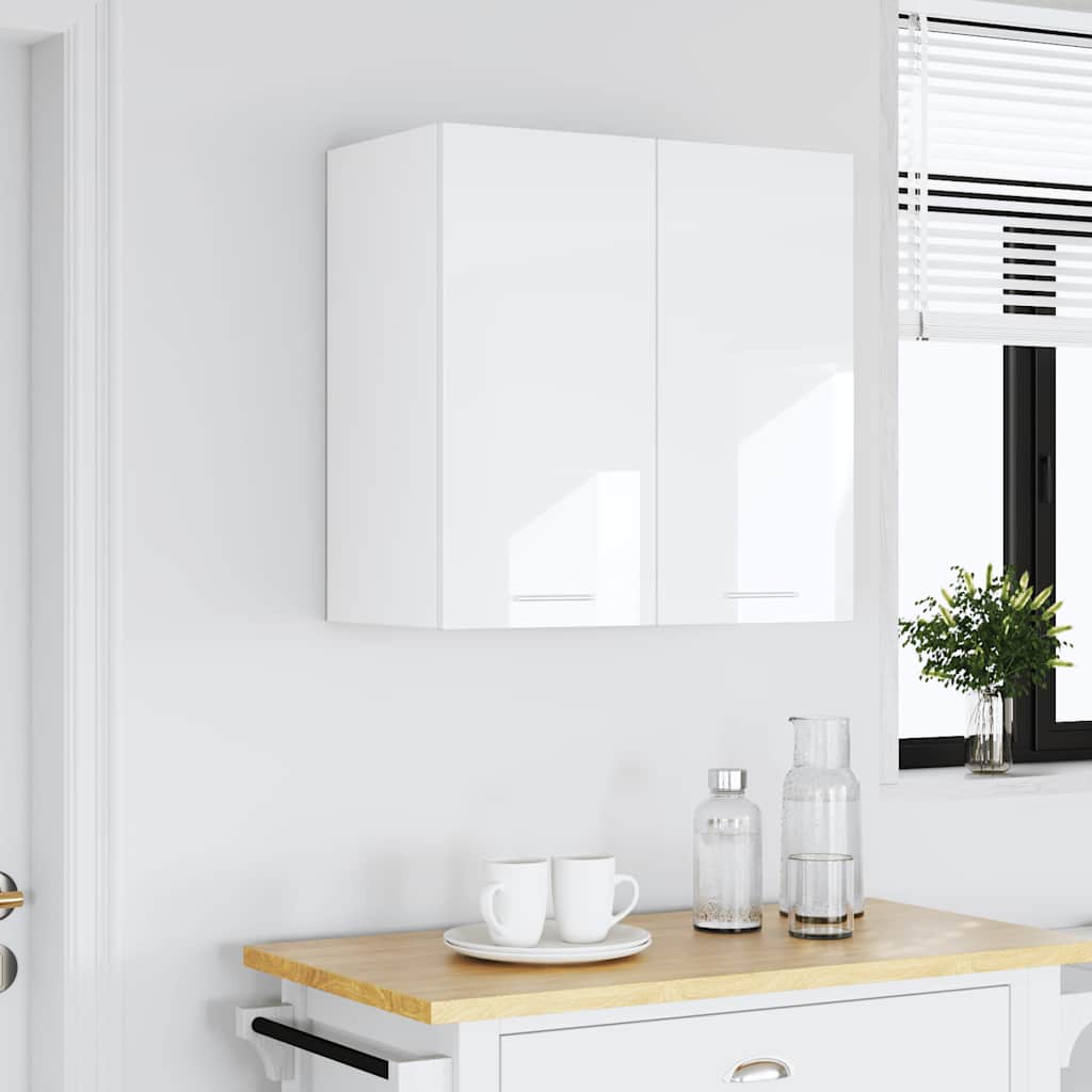 vidaXL Hangkast Lyon 60x31x60 cm bewerkt hout hoogglans wit