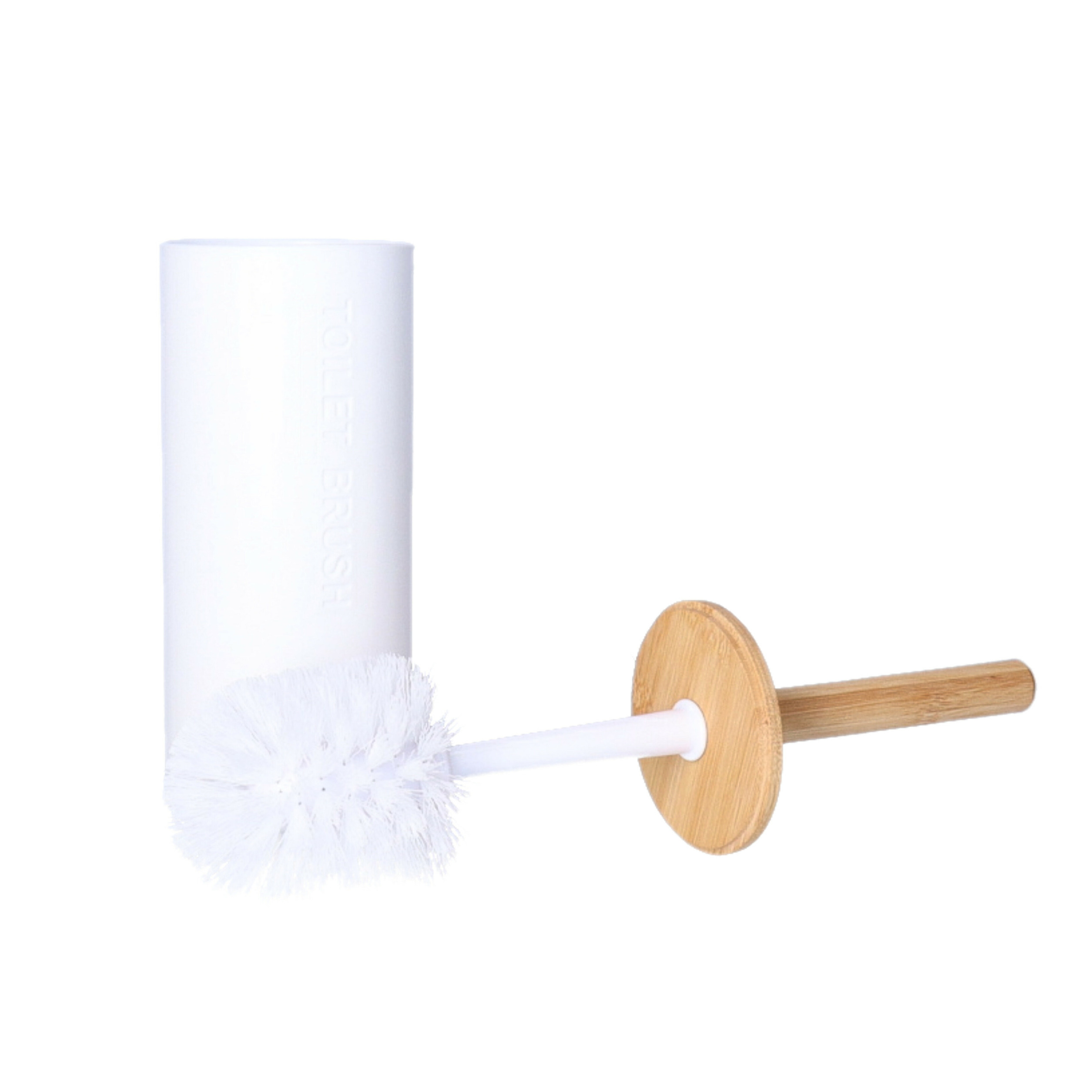 Bathroom Solutions toiletborstel met houder - kunststof en bamboe -